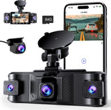 Load image into Gallery viewer, 4 Channel 2.5K Dash Cam Front Rear Left Right, 170° Wide Angle Car Dash Camera with 5GHz WiFi &amp; App Control