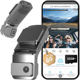 Load image into Gallery viewer, 4G Dash Camera with Remote View, Car Security Camera with Dual 2K Front and Inside Cam