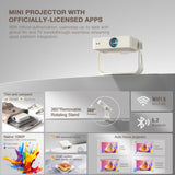 Load image into Gallery viewer, Smart Mini Projector with WiFi and Bluetooth