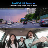 Load image into Gallery viewer, 4G Dash Camera with Remote View, Car Security Camera with Dual 2K Front and Inside Cam